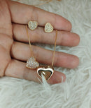 Conjunto feminino brinco + colar