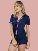 Pijama Com Botões Pós Cirúrgico Blogueira Amamentação Americano