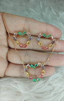 Conjunto Feminino  colar com brincos