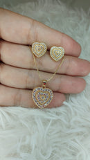 Conjunto feminino colar + brinco