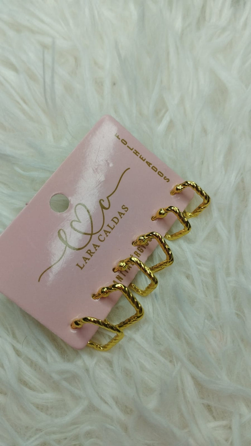 Trio de Argolas Lara Caldas  -